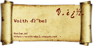 Voith Ábel névjegykártya
