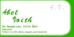 abel voith business card